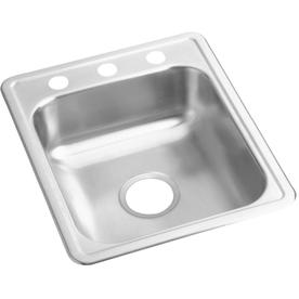 Elkay Dayton Stainless Steel 17" x 21-1/4" x 6-1/2", Single Bowl Drop-in Bar Sink