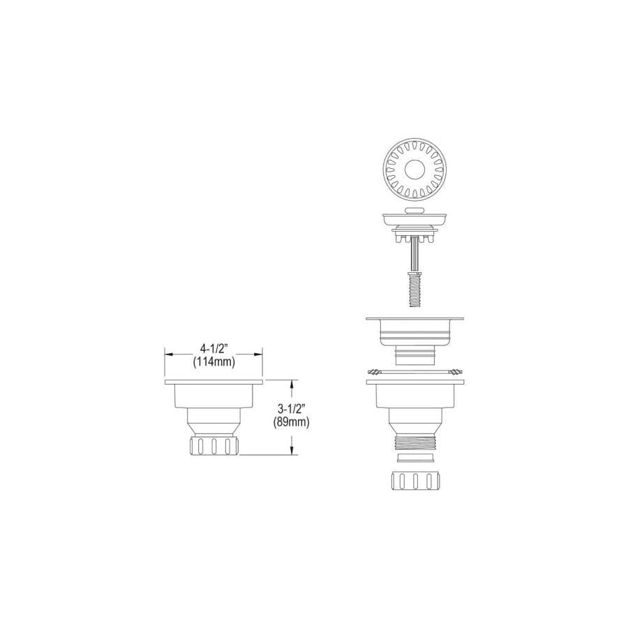 Elkay Stainless Steel Universal Drain Fitting in the Sink Drains ...