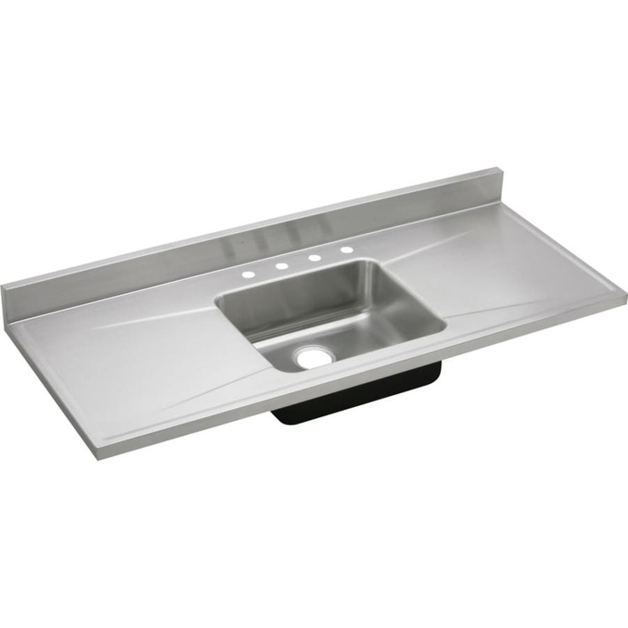 Elkay Gourmet Drop In 60 In X 25 In Lustertone Single Bowl 4 Hole