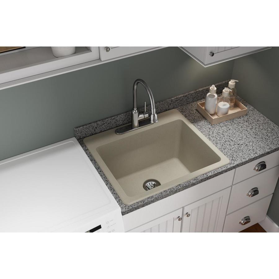 Elkay Quartz Classic 25in x 22in Bisque SingleBasin Dropin