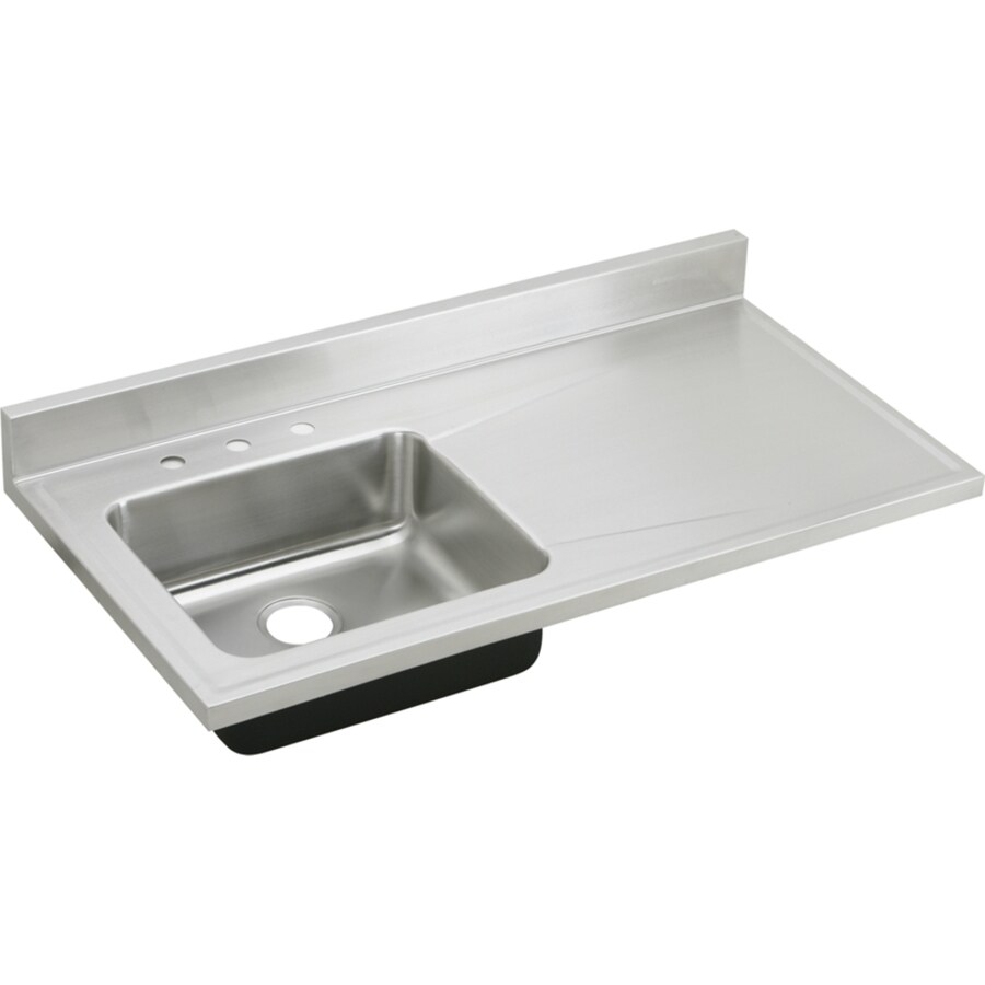 Shop Elkay Gourmet 48 In X 25 In Lustertone Single Basin Drop In 4 Hole   094902141688 