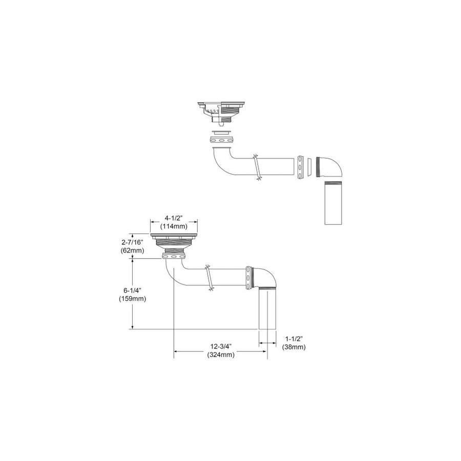 Elkay Stainless Steel Universal Drain Fitting in the Sink Drains ...