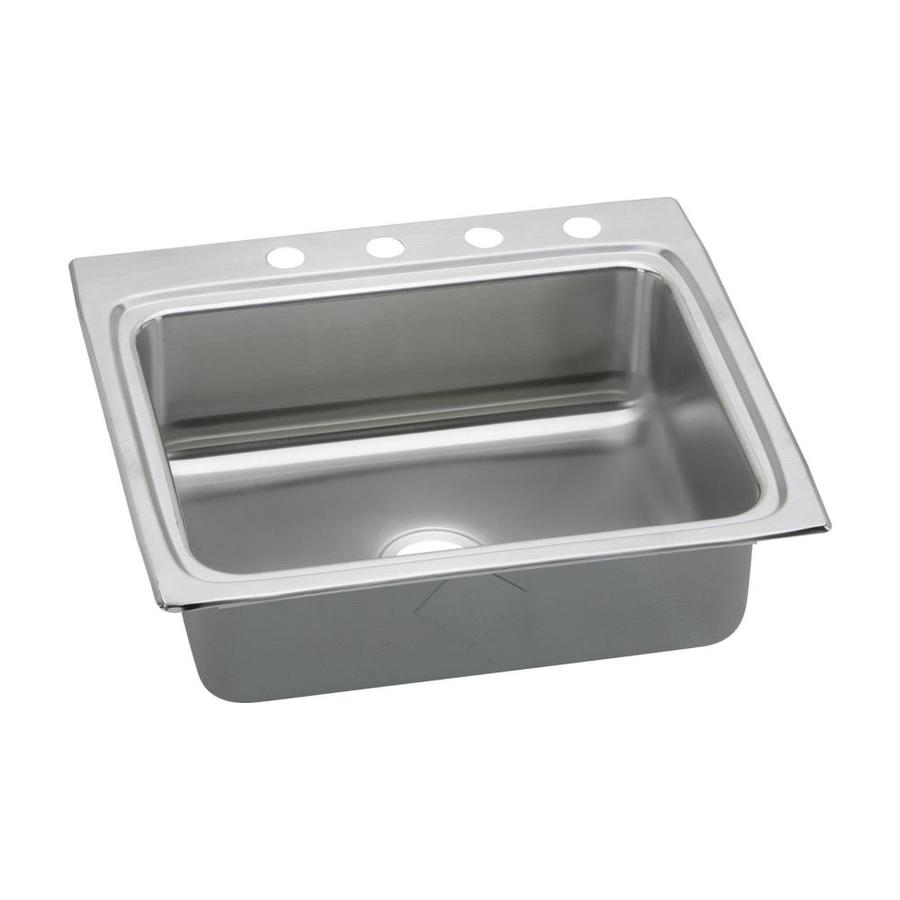 Elkay Lustertone 25 In X 22 In Lustertone Single Basin Stainless Steel