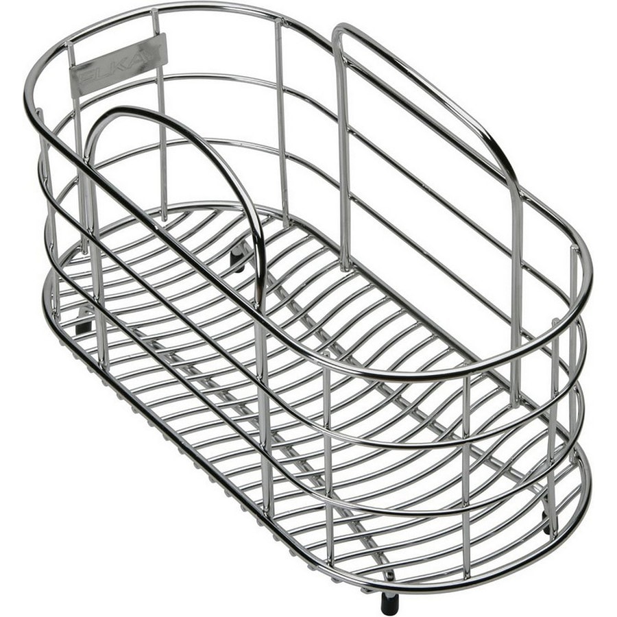 Elkay 5.5in W x 12in L x 8in H Metal Dish Rack and Drip Tray at