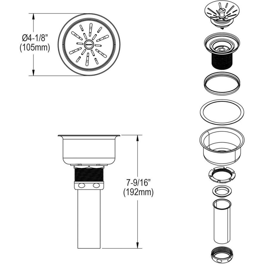 Elkay Stainless Steel Universal Decorative Sink Drain in the Sink ...