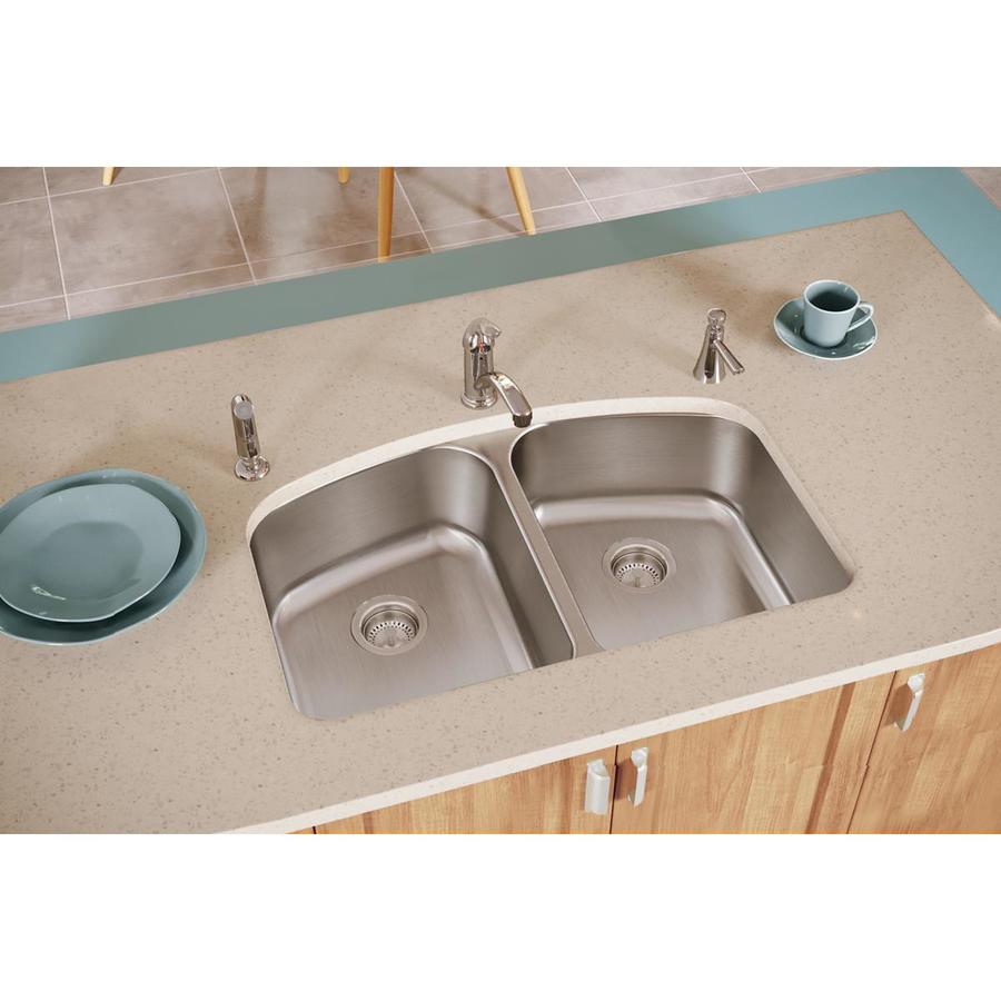 Elkay Gourmet Dual Mount 33 In X 22 In Lustrous Highlighted Satin