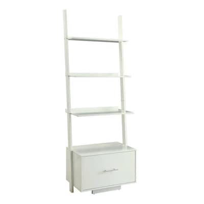 Convenience Concepts American Heritage White Wood 4 Shelf Ladder