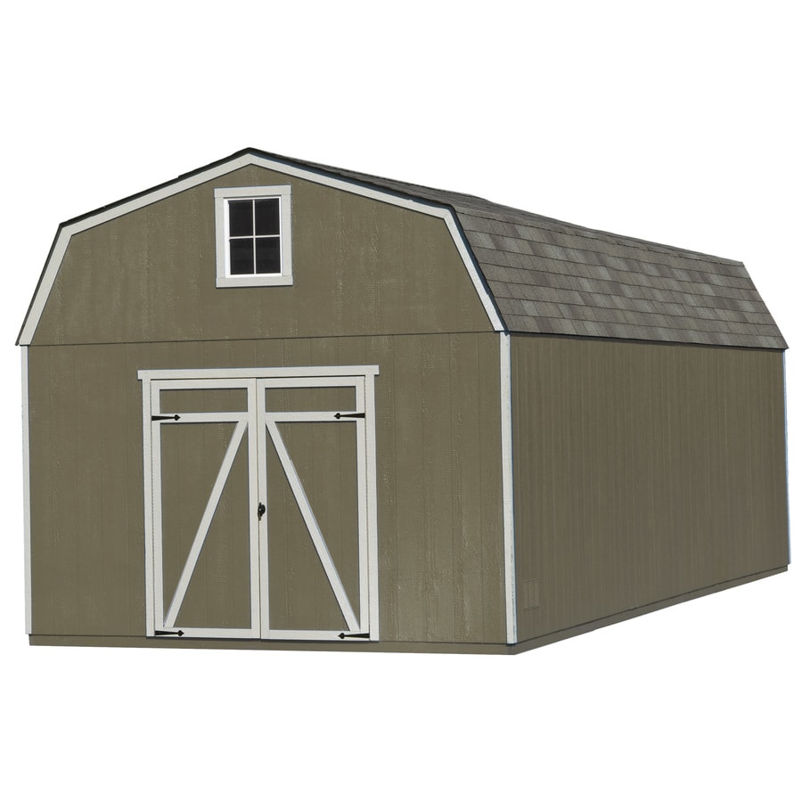 Heartland (Common: 12-ft x 24-ft; Interior Dimensions: 11.42-ft x 23.42-ft) Estate Gambrel Engineered Storage Shed (Installation Not Included)