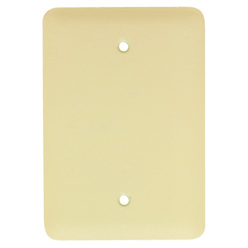 Mulberry 1Gang Ivory Single Blank Midsize Wall Plate in the Wall