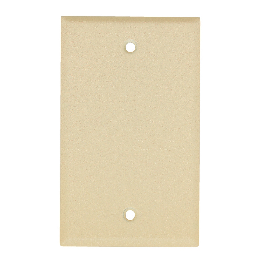 Mulberry 1-Gang Wrinkle Ivory Single Blank Standard Wall Plate