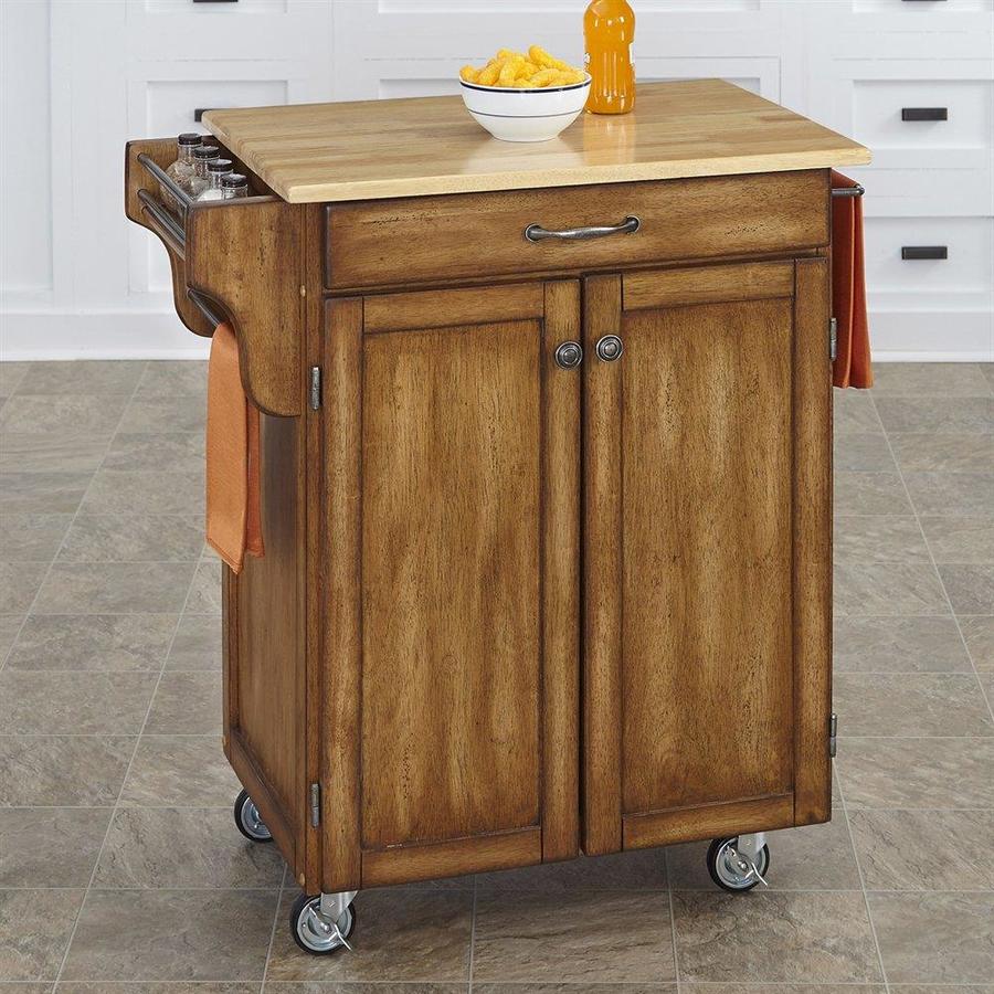 Home Styles Brown Scandinavian Kitchen Cart At Lowes Com