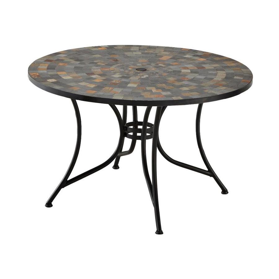 Home Styles Stone Harbor Round Outdoor Dining Table 51.25-in W x 51.25