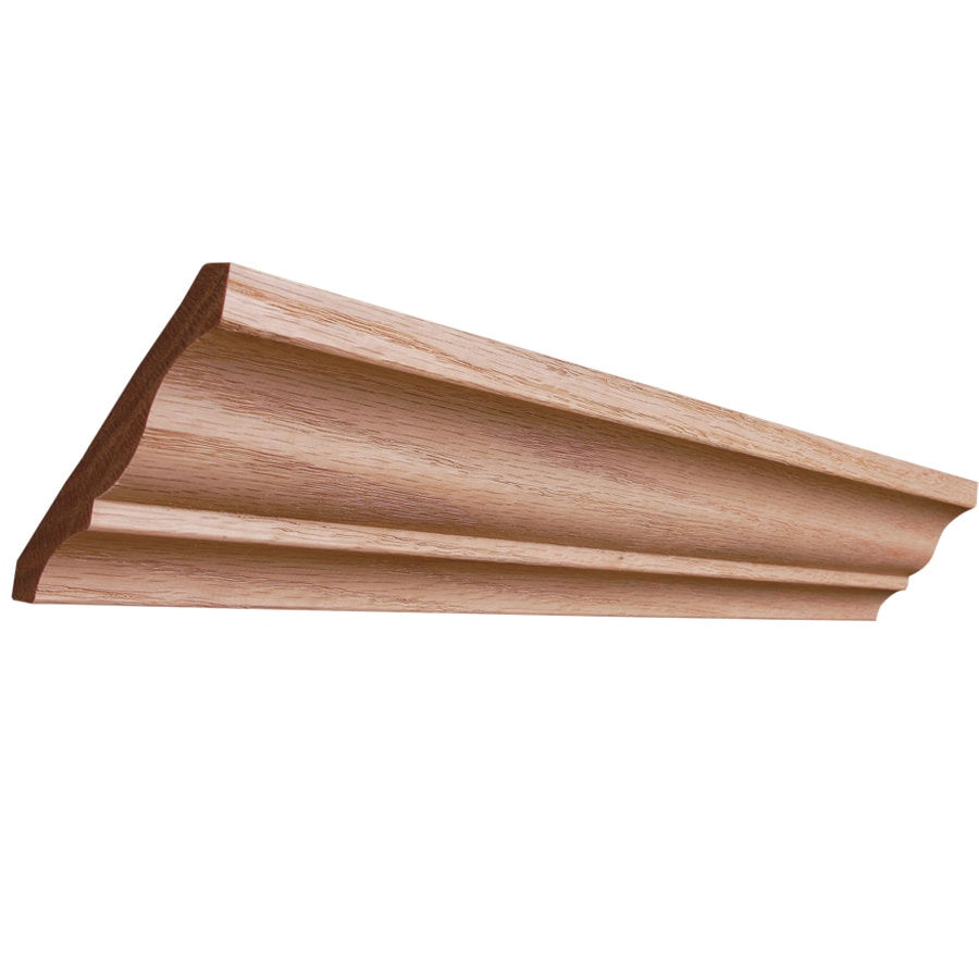 EverTrue 3.25in x 12ft Red Oak Crown Moulding at