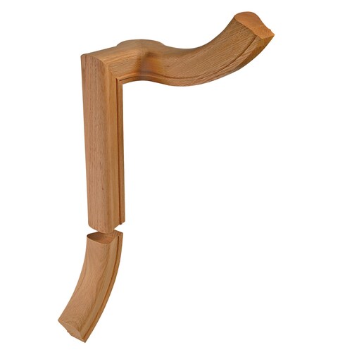 Creative Stair Parts Red Oak Unfinished Wood Gooseneck Handrail