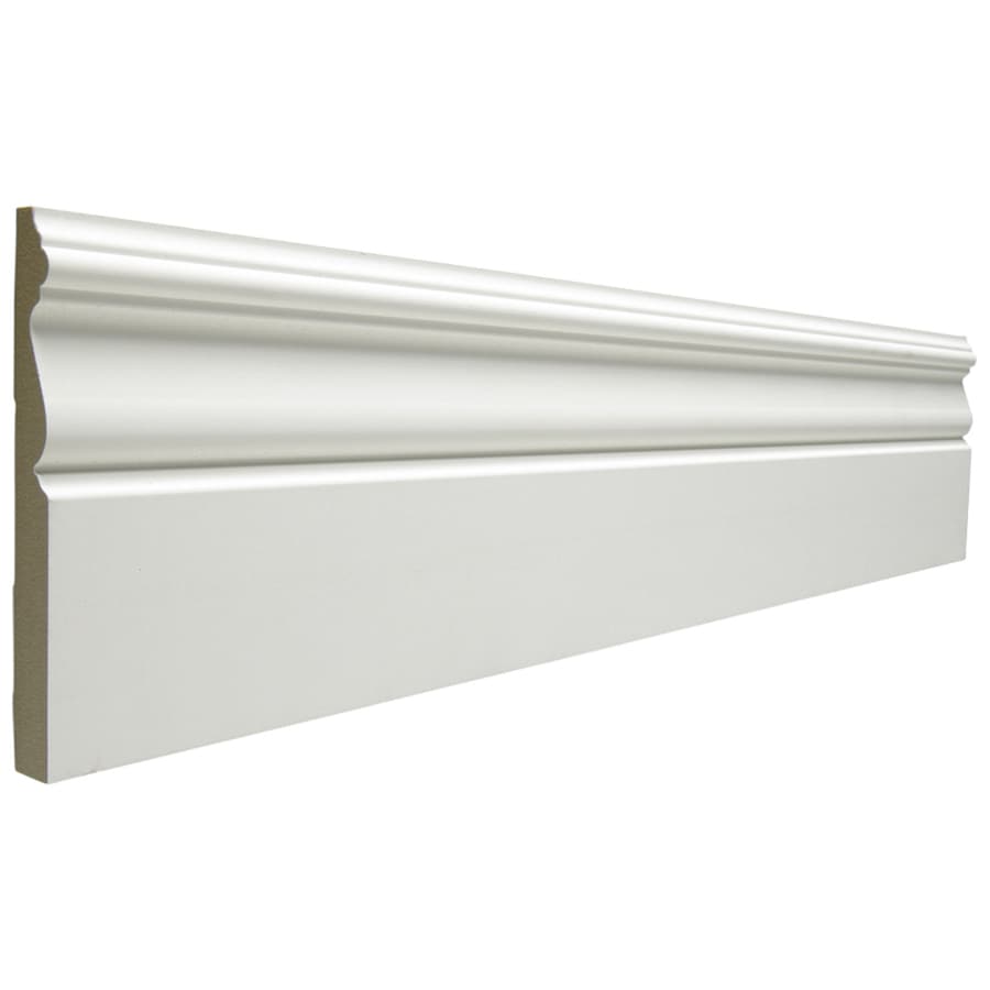 EverTrue 19/32-in X 5-1/4-in X 8-ft Primed MDF Baseboard Moulding In ...