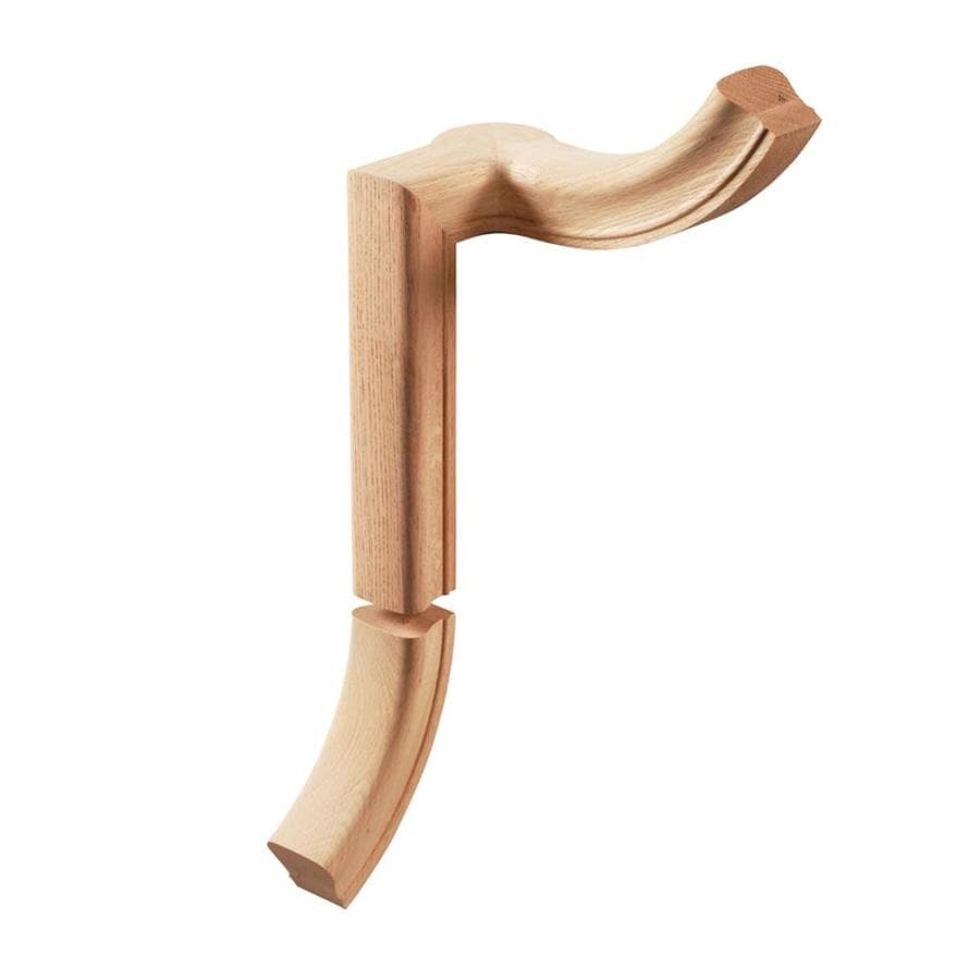 Creative Stair Parts Red Oak Unfinished Wood Gooseneck Handrail ...