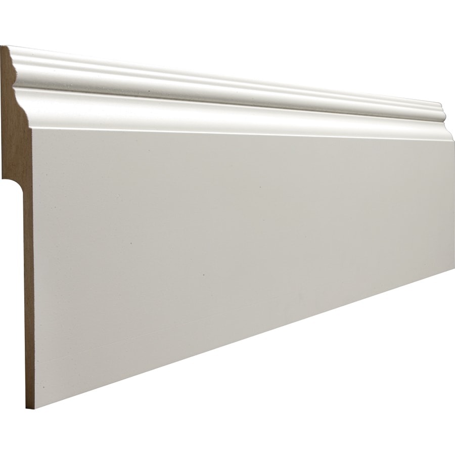 RapidFit 7.25in x 8ft Interior Primed MDF Baseboard Moulding at