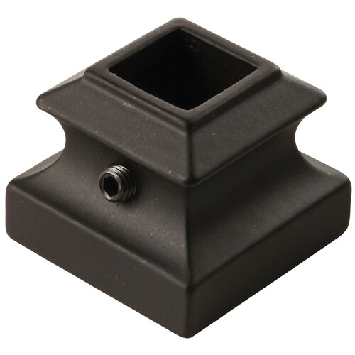 L.J. Smith Stair Systems Satin Black Wrought Iron Baluster Shoe at
