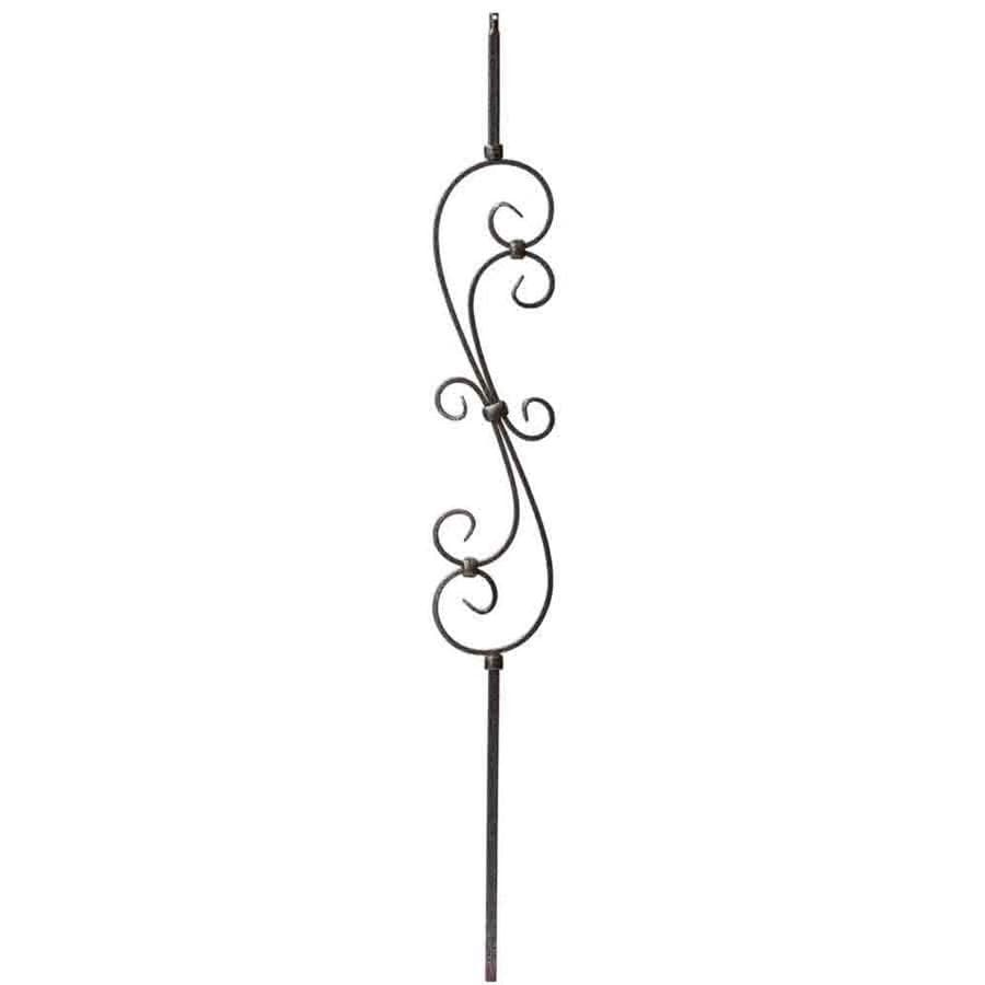 L.J. Smith Stair Systems 44-in Silver Vein Wrought Iron Classic Stair ...