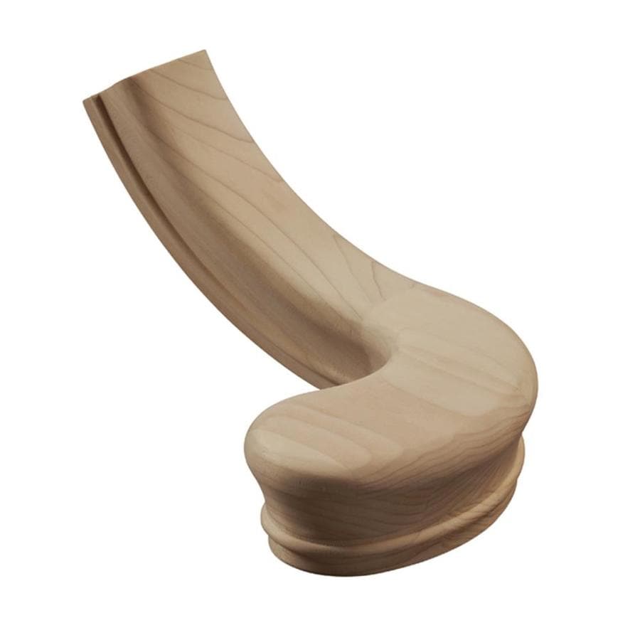 Creative Stair Parts Poplar Unfinished Wood Turnout Handrail Fittings
