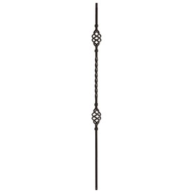 Stair Baers At Lowes Com Creative Stair Parts 44 In Matte Black Wrought Iron Twist Baer