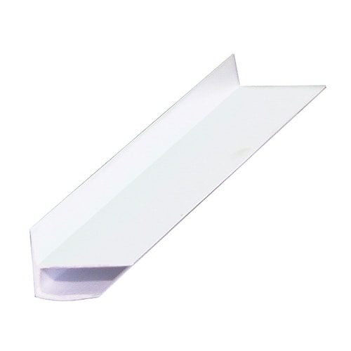 0.5-in x 96-in White Plastic Corner in the Tile Board Moulding ...