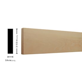 (Common: 1-in x 4-in x 6-ft; Actual: 0.75-in x 3.5-in x 6-ft) Whitewood Board