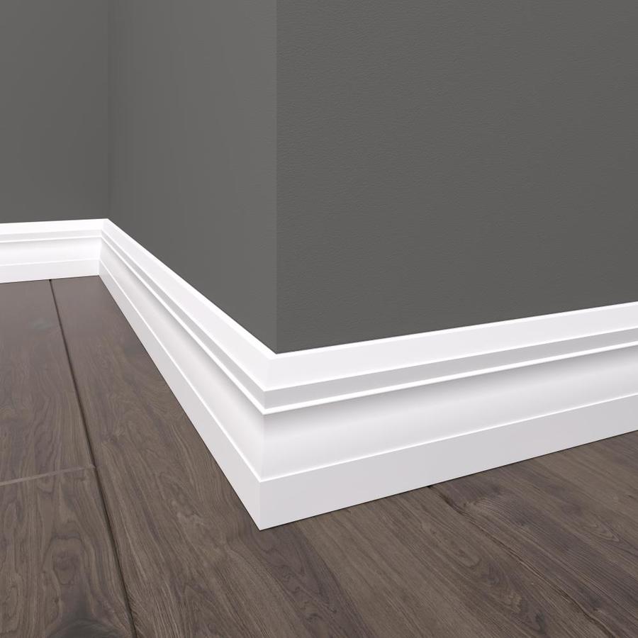 3-1/4-in X 8-ft Painted Baseboard Moulding (Actual: 3.25-in X 8-ft) At ...