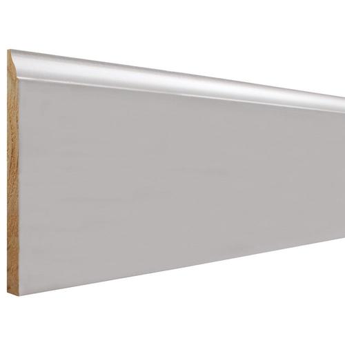 618 Primed White Wood Baseboard (Actual 5.25in x 1ft) at