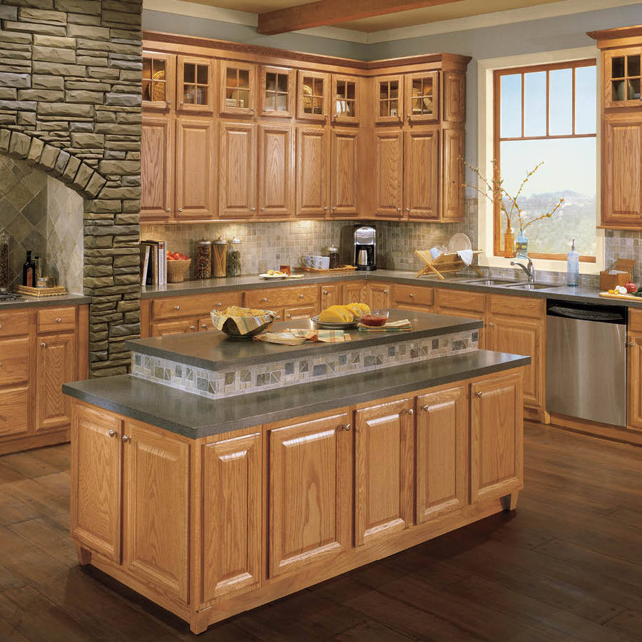 Shenandoah Bluemont 12.875-in W x 13-in H x D Honey Oak Kitchen Cabinet ...