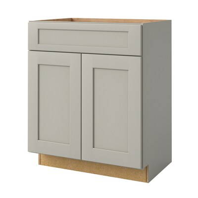 Allen Roth Stonewall 27 In Stone Bathroom Vanity Cabinet At