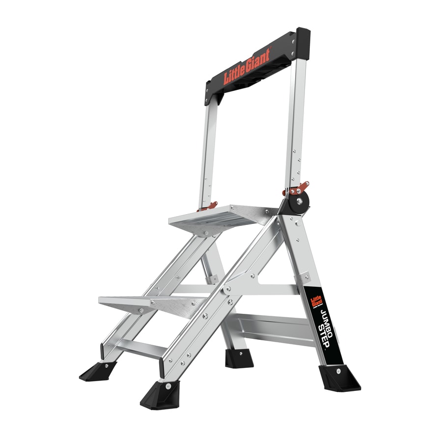 Little Giant Ladders 2Step 375lb Capacity Silver Aluminum Foldable