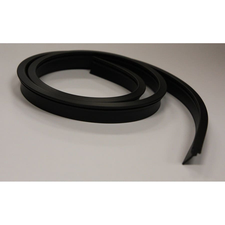 3 1 2 Ft X 1 2 In Black Aluminum Vinyl Door Weatherstrip