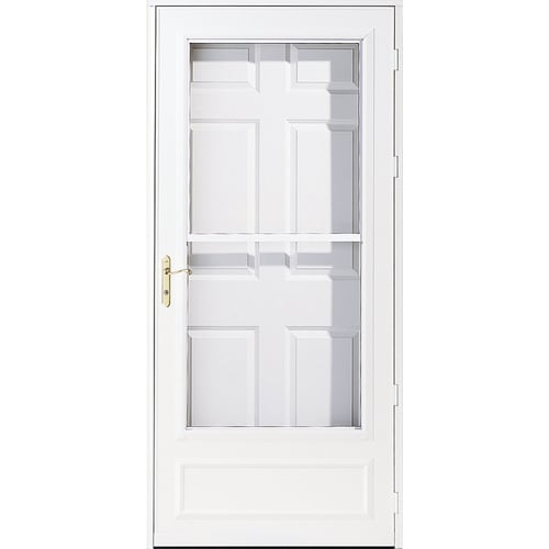 Helena White Mid View Wood Core Storm Door Common 36 In X 81 In Actual 35 75 In X 79 875 In