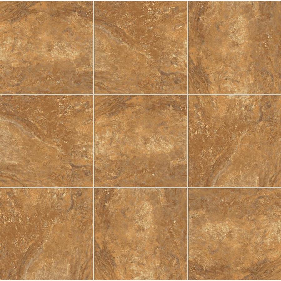 Style Selections Mesa Rust 18in x 18in Glazed Porcelain Tile in the