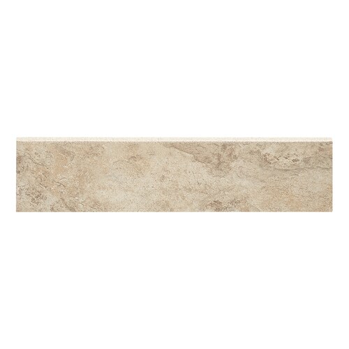 Mesa Beige Glazed Porcelain Porcelain Bullnose Tile Common 3 In X 12 In Actual 2 75 In X 11 75 In