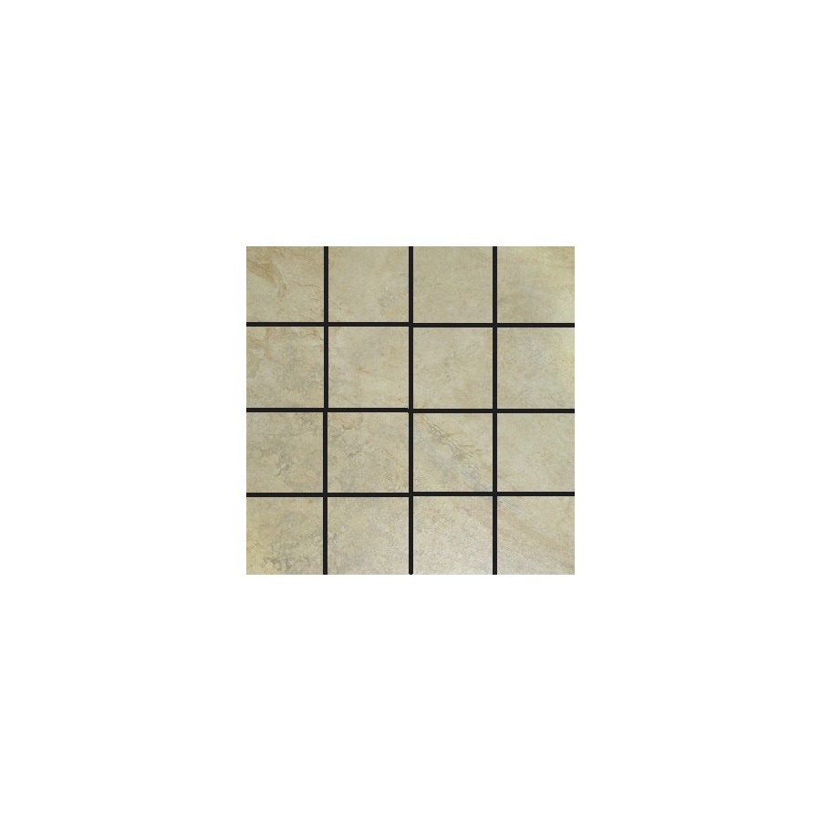 Style Selections Mesa Almond Glazed Porcelain Mosaic Square Style Selections Mesa Almond Glazed Porcelain Mosaic Square Listello Tile Common 12 In