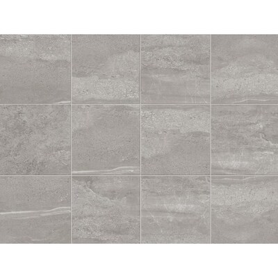 Style Selections Skyros Gray 12 In X 12 In Glazed Porcelain Floor