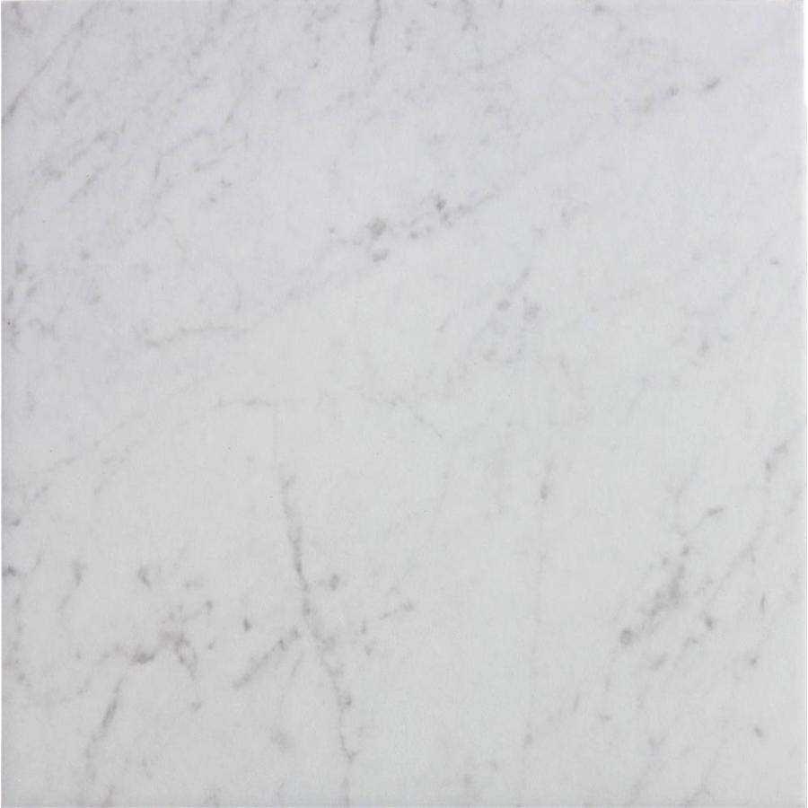 Style Selections Futuro White 12-in x 12-in Glazed Porcelain Marble ...