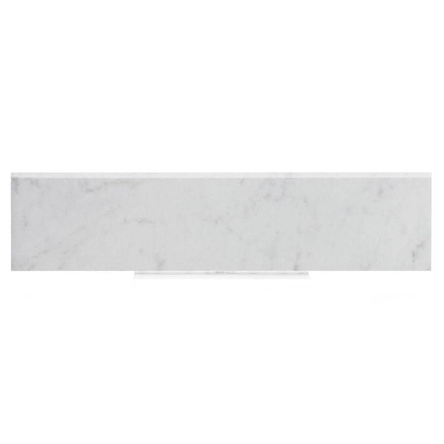 Style Selections Futuro White Porcelain Bullnose Tile (Common: 3-in x
