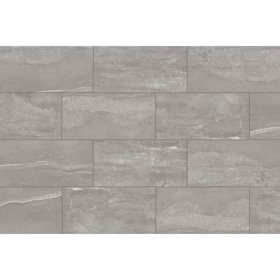 Style Selections Skyros Gray 12 In X 24 In Porcelain Floor And