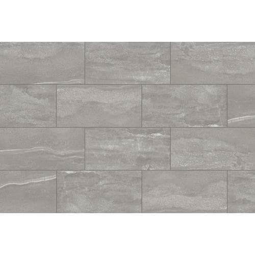 Style Selections Skyros Gray 12 In X 24 Glazed Porcelain Floor Style Selections Skyros Gray 12 In X 24