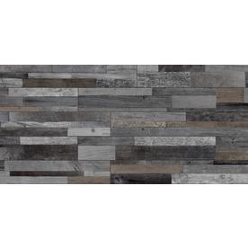 Style Selections Eastport Charcoal 8-in x 48-in Porcelain Wood Look Floor and Wall Tile (Common: 8-in x 48-in; Actual: 7.75-in x 47.75-in)
