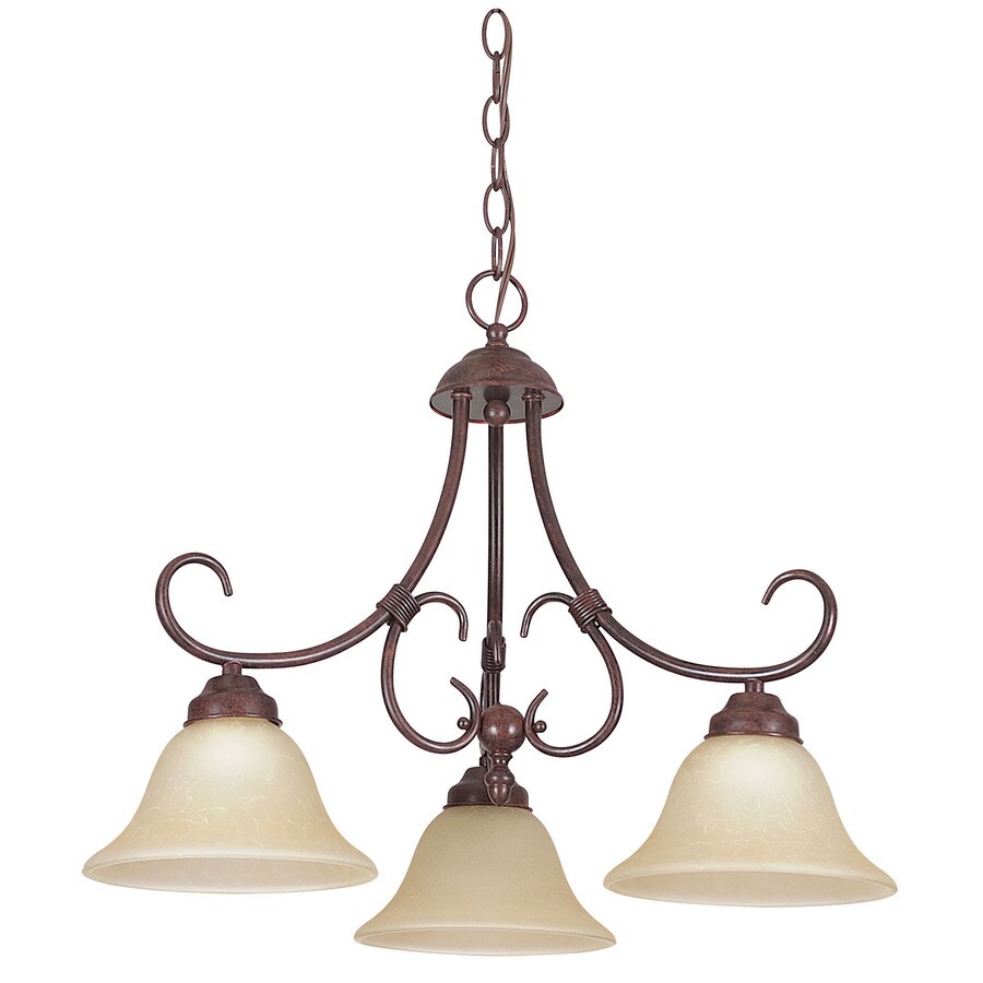 Shop Ashton 22-in 3-Light Rubbed Bronze Stained Glass Standard ...