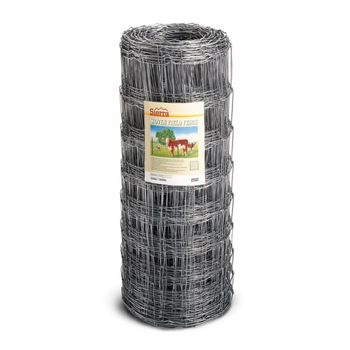 Sierra (Actual 330ft x 4ft) High Tensile field Fence Silver Steel Woven Wire Rolled Fencing