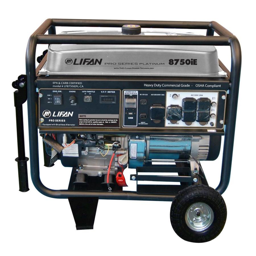 LIFAN Power USA Platinum 7500-Watt Gasoline Portable Generator with Oem