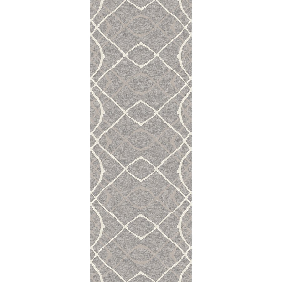 Ruggable Washable 2 x 7 Grey Indoor/Outdoor Stripe Runner in the Rugs