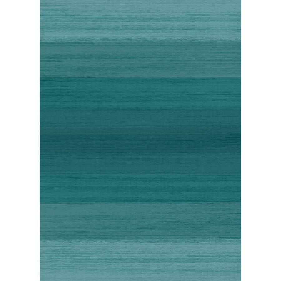 Ruggable Washable 5 x 7 Blue Indoor/Outdoor Ombre Coastal Area Rug in