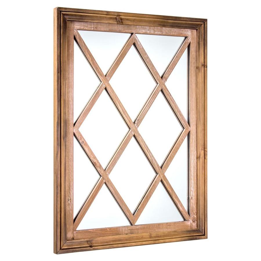 23 5 In L X 31 W Brown Framed Wall Mirror At Com 23 5 In L X 31 W Brown Framed Wall Mirror