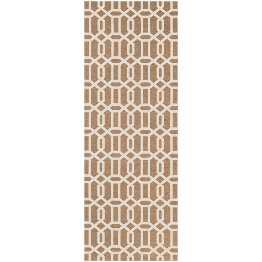 Ruggable Washable Rich Tan And Off White Indoor Outdoor Ruggable Washable Rich Tan And Off White Indoor Outdoor Moroccan Runner Common